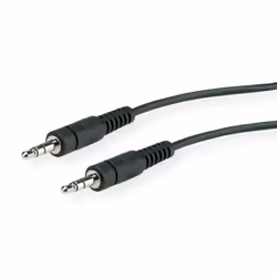 ROLINE Câble 3,5mm M / M 2m, 3,5mm, Mâle, 3,5mm, Mâle, 2 m, Noir