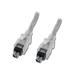 Connectland 0120011 câble firewire 1,8 m 4-p Noir, Transparent