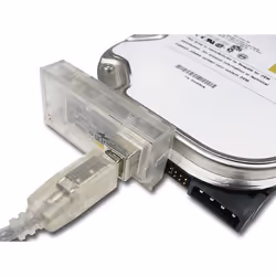 Connectland 0301512, IDE, USB 2.0, Translucide