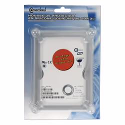 Connectland 1603005 Housse de disques de stockage Silicone Blanc