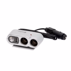 SYBA CL-CAR-U2SOC, Auto, Allume-cigare, USB, 5 V, Noir, Argent