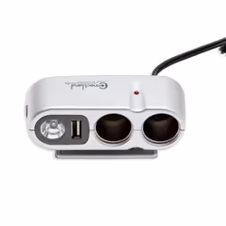 SYBA CL-CAR-U2SOC chargeur d'appareils mobiles Universel Noir, Argent Allume-cigare, USB Auto