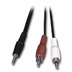 Connectland 0106064, 3,5mm, Mâle, 2 x RCA, Mâle, 5 m, Noir, Rouge, Blanc