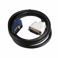 Connectland VGA-DVI-15HD-MM-5M câble vidéo et adaptateur DVI-I VGA (D-Sub) Noir, Bleu, Blanc