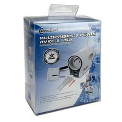 Connectland 1403010 protection surtension Noir, Blanc 3 sortie(s) CA