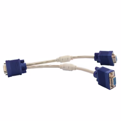 Connectland CL-CAB32001 câble VGA 0,12 m VGA (D-Sub) 2 x VGA (D-Sub) Bleu, Blanc