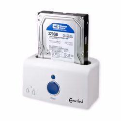 SYBA CL-ENC50052 Station d'accueil de disques de stockage Blanc