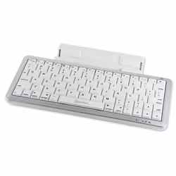 Connectland CL-KBD23024, Toutes marques, Argent, Blanc, Sans fil, Bluetooth, Batterie, 320 mAh