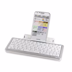 Connectland CL-KBD23024 clavier pour tablette Argent, Blanc Bluetooth