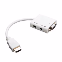 SYBA CL-ADA31037, HDMI Type A (Standard), VGA (D-Sub), Mâle, Mâle, Blanc, HDMI to VGA Adapter (7") USB Power Cable (30") 3.5m ...