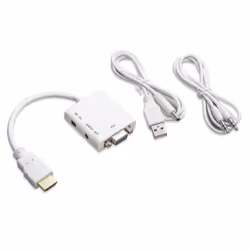 SYBA CL-ADA31037 câble vidéo et adaptateur HDMI Type A (Standard) VGA (D-Sub) Blanc
