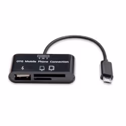 SYBA CL-CRD50061, MicroSD (TransFlash), MMC, RS-MMC, SD, SDHC, Noir, USB 2.0