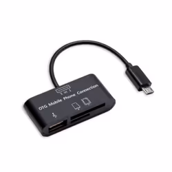 SYBA CL-CRD50061 lecteur de carte mémoire USB 2.0 Noir