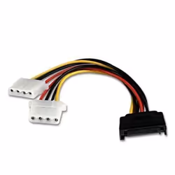 Adaptateur 1xSATA 15 pins mâle vers 2xMolex femell
