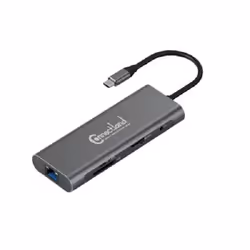 ADAPTAEUR USB TYPE C VERS HDMI RJ45 SDTFAUDIO PD USB-A/F 3.0.x 3