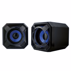 Berserker Gaming HABROK BLEU, 2.0 canaux, Avec fil, 5 W, 80 - 20000 Hz, Noir, Bleu