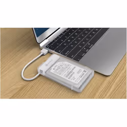 Connectland BE-USB3-322-WH Boîtier de disques de stockage Boîtier disque dur/SSD Blanc 2.5/3.5"