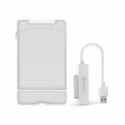 Connectland BE-USB3-322-WH Boîtier de disques de stockage Boîtier disque dur/SSD Blanc 2.5/3.5"
