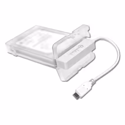 Connectland BE-USB3.1-G2-28-WH Boîtier de disques de stockage Boîtier disque dur/SSD Transparent, Blanc 2.5"