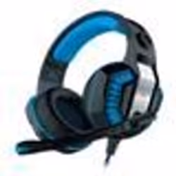 Casque de jeu USB-7.1 Virtuel + Led + vibration FREYR Noir/Bleu BERSERKER GAMING
