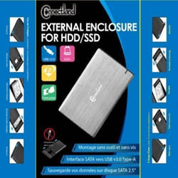 Boîtier Externe - Silver - 2.5 SATA - USB 3.0 - Sans Vis - Aluminium