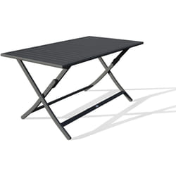 Marius - Table de jardin pliante en aluminium gris anthracite - city garden