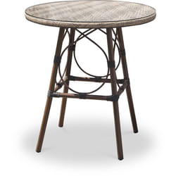 Ushuaia - Table de jardin ronde en aluminium marron Dcb Garden