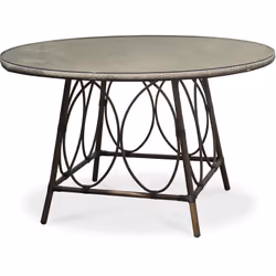 Description générale Cette table de jardin ronde USHUAIA allie style et fonctionnalité. Avec sa structure en aluminium marron ...