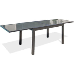 Dcb Garden - tolede - Table de jardin 10 places en aluminium anthracite et plateau verre