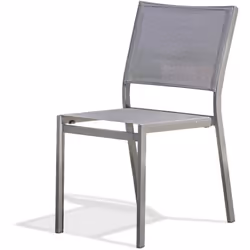 Chaise de jardin empilable en aluminium gris anthracite et toile plastifiée gris anthracite. DIMENSIONS L 48 x l 59 x H 84 cm ...