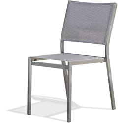 Dcb Garden - stockholm - Chaise de jardin empilable en aluminium et toile plastifiée anthracite