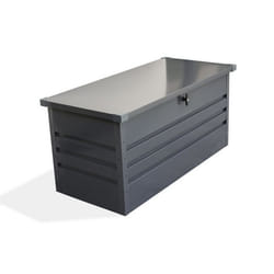 Coffre de jardin SCATOLA 350L en acier galvanisé - GRIS ANTHRACITE