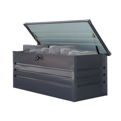 Coffre de jardin SCATOLA 600L en acier galvanisé - GRIS ANTHRACITE