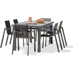 Venise - Ensemble repas de jardin 6 places en aluminium Dcb Garden