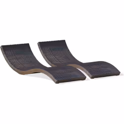 Description générale Ce lot de 2 bains de soleil en résine tressée chocolat est conçu pour allier confort et style. Avec une  ...