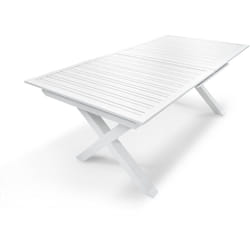 Dcb Garden - floride - Table de jardin en aluminium blanc
