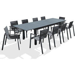 Miami - Ensemble repas de jardin 10 places en aluminium Dcb Garden