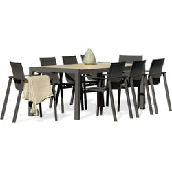 Venise - Ensemble repas de jardin 8 places avec plateau céramique beige Dcb Garden
