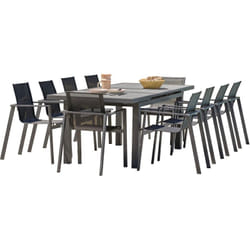 Venise - Ensemble repas de jardin 10 places en aluminium Dcb Garden