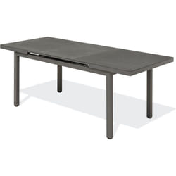 Dania - Table en alu et spraystone avec rallonge automatique grise anthracite Dcb Garden