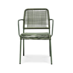 Fauteuil de jardin empilable MARCEAU en corde et acier - OLIVE