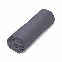 Drap housse obio coton bio 57 fils matelas épais 90x200 Gris Anthracite