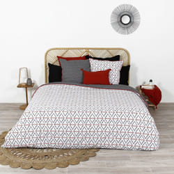 Housse de couette réversible et taie d'oreiller coton Bengal - PD9693-240
