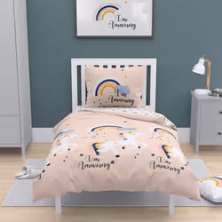 Housse de couette 140x200 + 1 taie d'oreiller 63x63 Coton Bio Celeste