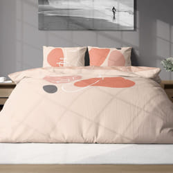 Parure de lit housse de couette avec taies d'oreiller 100% Coton Bio 57 fils Face - PD15167-240