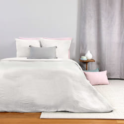 Parure de lit housse de couette avec taie d'oreiller 100% Gaze de Coton Blanc - PD12879-240