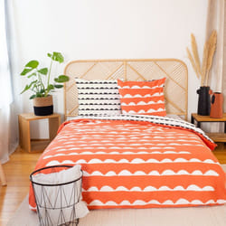 Housse de couette avec taies d'oreiller 100% Coton Bio 57 fils Dobe - PD15174-240
