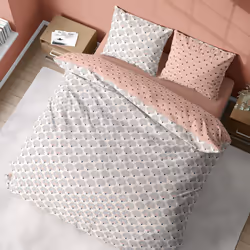 Housse de couette 240x260 + 2 taies d'oreiller 63x63 Coton Bio Mille