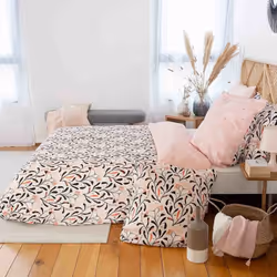 Housse de couette 240x260 cm + 2 taies d'oreiller 63x63 cm Satin de Coton Bio Joy