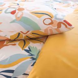Housse de couette 220x240 + 2 taies d'oreiller 63x63 Coton Lucia